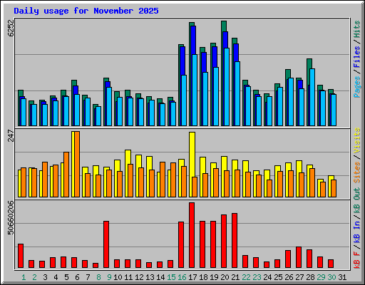 Daily usage for November 2025