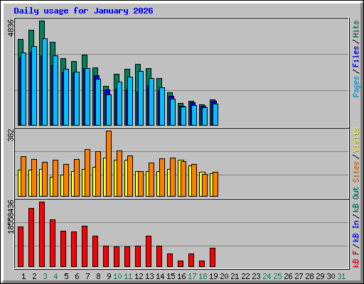 Daily usage for January 2026