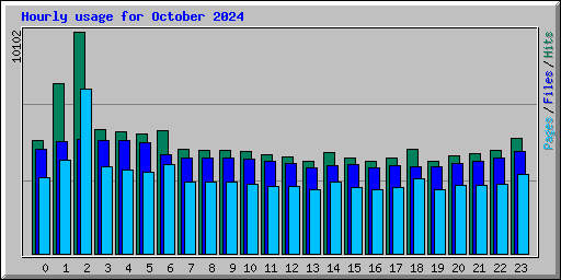 Hourly usage for October 2024