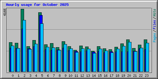 Hourly usage for October 2025