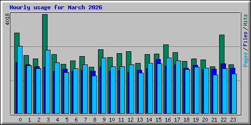 Hourly usage for March 2026
