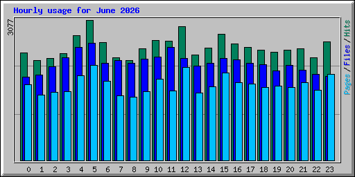 Hourly usage for June 2026