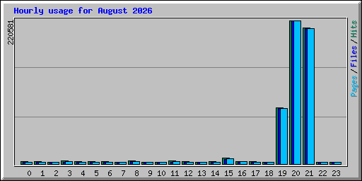Hourly usage for August 2026