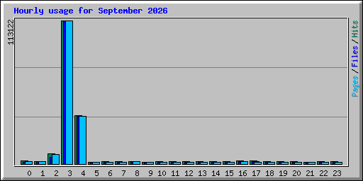 Hourly usage for September 2026